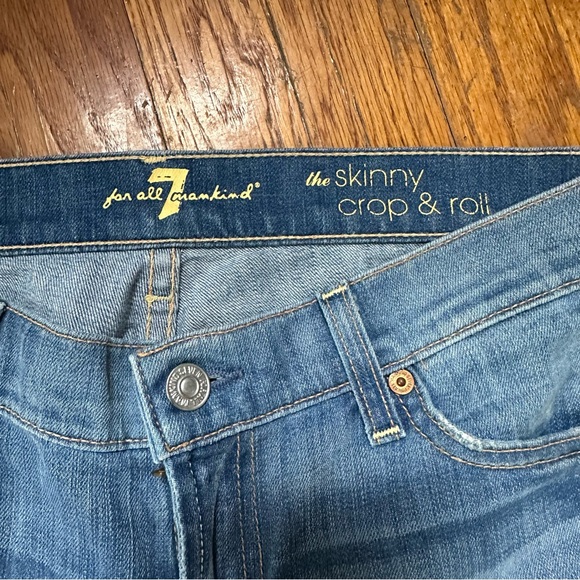 7 For All Mankind Skinny Crop and Roll Jeans - Picture 3 of 10